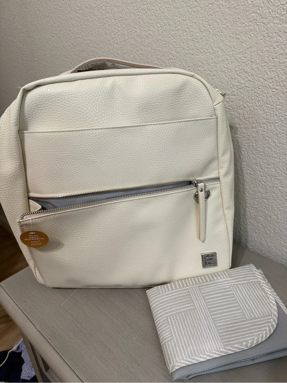 Petunia Pickle Bottom Meta Backpack Diaper Bag in Ivory NWOT
